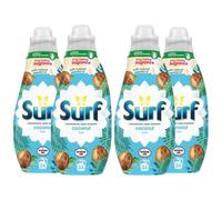 4x 24W Surf Coconut Bliss Lasting Fragrance Liquid Detergent 648ml
