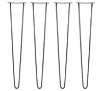 Hairpin Table Desk Bench Legs & Protector Feet 2&3 Prong 4/8/10/12/14/16/28 Inch