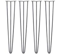 SkiSki Hairpin Table Legs 28” 71cm Pack of 4 Raw Steel Heavy Duty