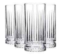 Pasabahce Elysia Highball Glasses - 280ml - Pack of 4 - Water Glasses Dishwasher Safe Glassware Drinking Glass Cups for Drinking Water, Juice