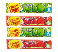 4x 28g Chupa Chups Big Babol Mix 2 Flavor Bubble Gum - Strawberry and Green Apple - Bundled by GetInStyle Shop