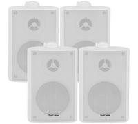 4x 3 60W White Outdoor Rated Garden Wall Speakers Wall Mounted HiFi 8Ohm & 100V