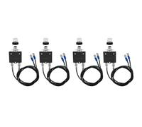 4X 3 AMP & 5 AMP Push Button Manual Reset Circuit Breaker,Auto Trip Thermal Circuit Breaker 18AWG Wires and Cap