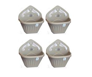 4x 32cm Grey Athens Wall Plant