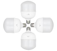 4x 38W LED Bulb E27 3990lm Cold White 4-Piece Set 6500K Warehouse Garage Industr