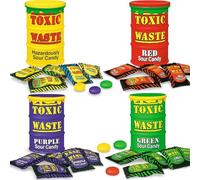 4x 42g Toxic Waste Sour Candy - Fruit Flavour Sour Hard Boiled Sweet - Bundled by GetInStyle Shop