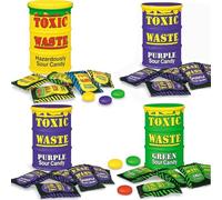 4x 42g Toxic Waste Sour Candy - Fruit Flavour Sour Hard Boiled Sweet - Bundled by GetInStyle Shop