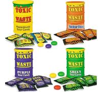 4x 42g Toxic Waste Sour Candy - Fruit Flavour Sour Hard Boiled Sweet - Bundled by GetInStyle Shop