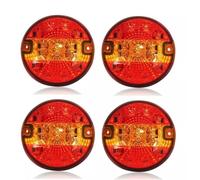 4x 5.5 Rear Round Hamburger Led Tail Lights Lamp Flush Fit Slim Slimline 12-24v