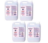 4x 5 Litre Hand Sanitiser Gel, 74% Alcohol EN14476 Certified, Biofresh Protect Intensive Cleansing Gel, 5L Refill - UK Stock