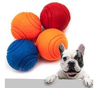 4x 5cm Dogs High Bouncing Rubber Ball - Solid Core - Interactive Training, Virtually Tough Indestructible Dog Toys for Boredom, Bouncy, Strong Balls, Fetch Play, Teething (2 inches, Assorted)