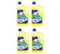 4x 5L Litres Flash Home Commercial Industrial Catering Business All Purpose Deep Cleaning Cleaner for Washable Hard Floor Surface Dissolves Grease Dirt with Fresh Pleasant Lemon Fragrance Scent