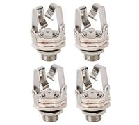 4X 6.5 Two-Channel Audio Plug Socket with A Switch Stereo 6.5 Female for Guitar