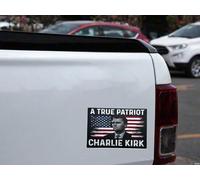 4''x 6'' A True Patriot Charlie Kirk Flag Magnet for Car,Charlie Kirk Merch Flag Sticker for Car Magnets and Decals