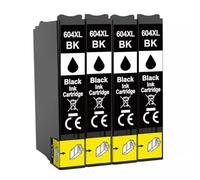 4x 604XL Black Compatible Ink Cartridges to replace Epson Pineapple 604 ink For Epson XP2205 Printers