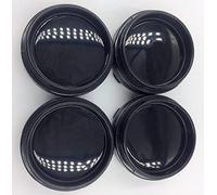 4x 65mm Alloy Wheel Center Hub Caps Covers Compatible With Rays Volk Racing Wheels No Logo Plain Emblem Rim Cover Hubcap Tyre Trim Truck Plastic Tuning (Black)