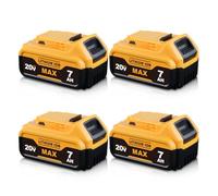 4X 7000mAh Replacement for 18V Battery Compatible with Battery 18V DCB200 DCB184 DCB180 DCB182 DCB181 DCB201 DCB204 DCB183 DCB185 DCB203 Cordless Power Tools with LED Indicator