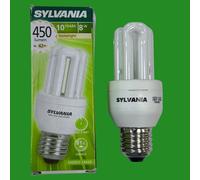 4x 8W (=42W) Sylvania Stick CFL Light Bulb Edison Screw 2700K Low Energy E27 ES