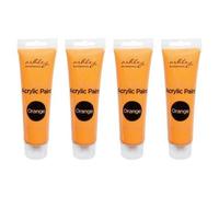 4x Acrylic Paints - 100ml - Orange - Professional Artist Art Craft Painting Supplies for Canvas Wood Glass Fabric Paper Clay Ceramic - By Ashley