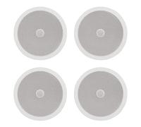 4x Adastra C8D 8" 2-Way Ceiling Speakers With Directional Tweeter 120W White