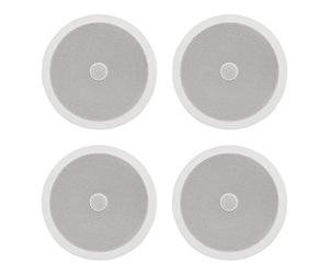 4x Adastra C8D 8" 2-Way Ceiling Speakers With Directional Tweeter 120W White
