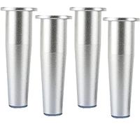 4X Adjustable furniture Legs,Aluminum Alloy Table Leg furniture Sofa Support Foot,Bathroom Cabinet Legs,Round Tube Coffee Table Feet,Tv Stand Legs,Cupboards Legs