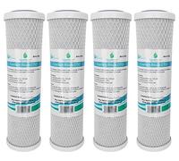4X AH-CTO5 10" Coconut Shell Carbon Block Water Filter Cartridge for Reverse Osmosis System, Drinking Water
