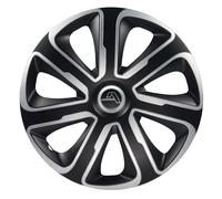 4x Alcar Wheel Trims 16 Inch Hub Caps Covers "Livorno" silber dark for QALWCLI