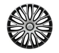 4x Alcar Wheel Trims 16 Inch Hub Caps Covers "Milano" silber dark for QALWCMI1