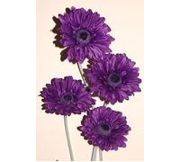4x artificial gerberas cadbury purple flowers