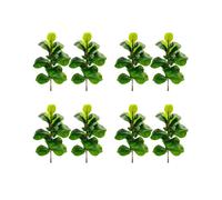 4X Artificial Plants Fiddle Leaf Fig Faux Ficus Lyrata Tree Fake Green Bushes Greenery for Garden Porch Window Box Decor
