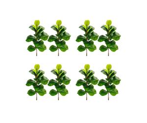 4X Artificial Plants Fiddle Leaf Fig Faux Ficus Lyrata Tree Fake Green Bushes Greenery for Garden Porch Window Box Decor