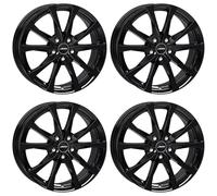 4x Autec rims alloy rims BRIXEN 7.5x18 ET50 5x114,3 Schwarz compatible with Mazda 6 MX-5 CX-5