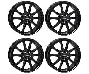 4x Autec rims alloy rims BRIXEN 7.5x18 ET50 5x114,3 Schwarz compatible with Mazda 6 MX-5 CX-5