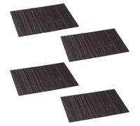 4x Bamboo Wood Place Mats Black | Place Setting Table Mat Underlay
