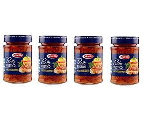 4X Barilla Pesto Rustico Mediterraneo with Mediterranean Vegetables 100% Italian Sauce 200g