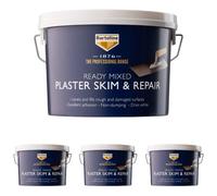 4X Bartoline 1876 Ready Mix Plaster Skim Smooth Finish White Interior 2.5L