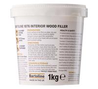 4X Bartoline 1876 Ready Mixed Wood Filler White Adhesion Frame Door Repair 1Kg