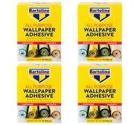 4X Bartoline All Purpose Wallpaper Adhesive Easy Mix Extra Strong 30 Roll