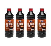 4X Bartoline Bbq Lighter Fluid Quick Lighting Efficient Fuel Grills Barbecues 1L