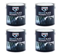 4X Bartoline Bitcote Black Bitumen Paint Anti-Rust Waterproofing Flexible 2.5L