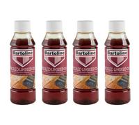 4X Bartoline Boiled Linseed Oil Refined Wood Garden Surface Treatment 250Ml