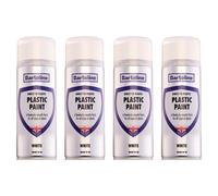4X Bartoline Direct To Plastic Paint White Direct Use Protective Coating 400Ml