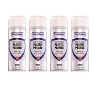 4X Bartoline Plastic Primer Quick Dry Plastic Paint Adhesion White Topcoat 400Ml