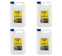 4X Bartoline Raw Linseed Oil Natural Wood Nourishing Protector Paint Varnish 5L