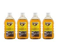 4X Bartoline Raw Linseed Oil Natural Wood Protector Paint Varnish 500Ml