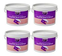 4X Bartoline Ready Mix Plaster Skim Repair Smooth Finish White Interior Use 2.5L