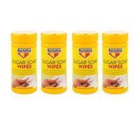 4X Bartoline Sugar Soap Wipes Grease Dirt Remover Rinse-Free 80 Xl Pcs