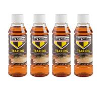 4X Bartoline Teak Oil Wood Furniture Sealer Protector Exterior Interior 250Ml