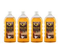 4X Bartoline Teak Oil Wood Furniture Sealer Protector Exterior Interior Use 1L